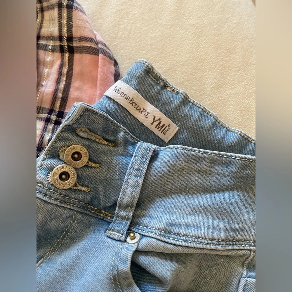 2pc Girls Outfit Jeans & Long Sleeve Shirt